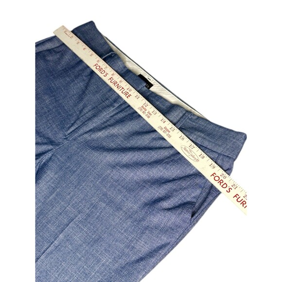 Talbots Hampshire Ankle Pants 16 Sharkskin Blue Straight Leg High Rise Business - Picture 3 of 8